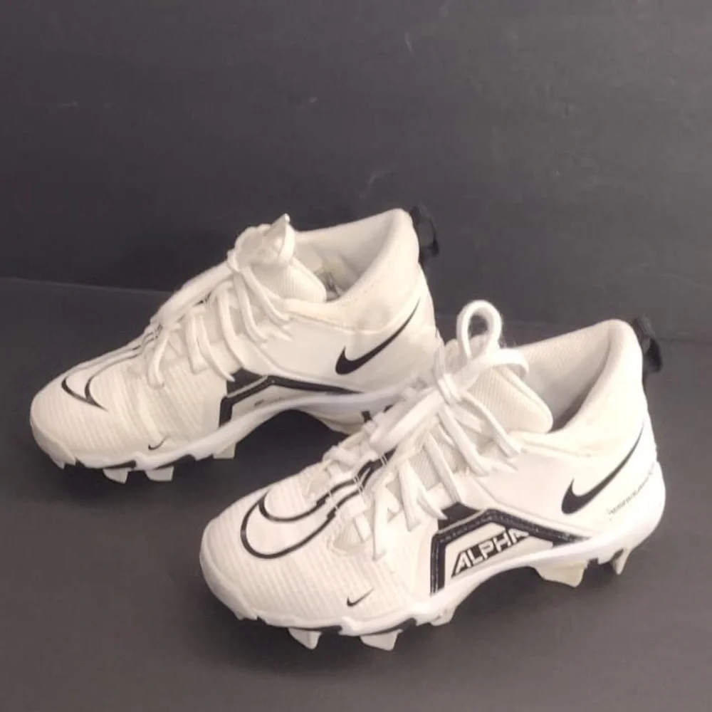 White Athletic Shoes with Black Accents size 13c kids pre owned Exellent cond